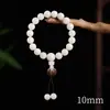 Pulsera Bodhi de Jade Blanco al por mayor, Cuentas Redondas, Círculo Único, Simple, para Estudiantes Hombres y Mujeres, Envuelta Alrededor de los Dedos, Disco Suave para Jugar, Cuentas Budistas, Rosario