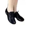 Nuevos zapatos de mujer estilo chino 2026 nuevo modelo de otoño, zapatos tipo mamá de cordones con punta redonda y tacón bajo, zapatos casuales de cuero antideslizantes con suela suave y tacón grueso