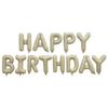 Banner de Feliz Aniversário Balão de Letra Feliz Aniversário Arranjo de Decoração de Festa Infantil Balão de Filme de Alumínio