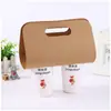 Porta-Copos de Papel Kraft para Café com Leite Xiaohongshu Alça Única Quatro Compartimentos Porta-Copos Descartável para Levar Chá com Leite