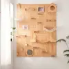 Painel Perfurado Parede para Gatos Estrutura de Escalada para Gatos Madeira Maciça Prateleira Integrada para Gatos Ninho para Gatos Trampolim para Gatos Rede de Balanço de Parede