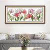 NKF punto de cruz estampado serie de flores de tulipán de primavera horizontal decoración del hogar clásico figura de flor pequeña al por mayor
