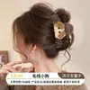 Presilha de Cabelo de Pelúcia de Alto Padrão Novo Estilo 2026 Feminina, Presilha de Tubarão para a Parte de Trás da Cabeça, Acessório de Cabelo Peludo para Outono e Inverno