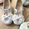Zapatos Pequeños de Cuero Lolita Diarios para Niñas Modelo Nuevo 2026 con Ribete de Encaje, Lazo, Punta Redonda, Tacón Grueso, Zapatos de Salón Versátiles