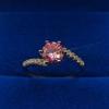 Anillo de pared clásico de moissanita tipo diamante con seis garras, 1 quilate, retorcido, para mujer, de alta gama, elegante, con apertura, anillo de pareja, pulsera