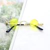 Mini Lentes del Mismo Estilo de Celebridad de Internet para Hombres Cao Lao Si Redondos Retro de Montura Pequeña Lentes de Sol Divertidos de Espejo de Príncipe de Montura Redonda