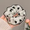 Anillo para el cabello Mermaid Ji Dachu, popular en Internet, cuerda para el cabello de organza arcoíris, accesorios para el cabello coreanos Jk Plaid Satin Hair Rope para mujeres