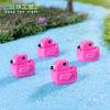 Micro-Paisaje de Musgo Bloque Creativo Píxel Flamenco Accesorios de Decoración DIY Mini Adornos para Coche Escritorio