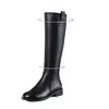 Botas de caballero de cuero suave, botas de cuero con forro de felpa para mujer, nueva colección otoño/invierno 2026, botas hasta la rodilla que hacen que las piernas se vean más delgadas y largas
