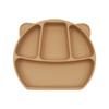 Prato de Silicone Infantil Panda Pratos de Silicone Infantis Tampa para Prato de Jantar Complementar de Bebê Louça com Quatro Divisórias Prato de Jantar Infantil