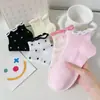 Meias Femininas Curtas Novo Estilo, Meias Femininas Finas de Verão e Primavera Tipo Barco, Meias Baixas Fofas Japonesas, Meias Curtas Brancas com Desenho