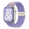 Aplicável para Pulseira Apple Watch iwatchS11/10/9/SE3 Fivela Magnética Trançada em Nylon Estilo Bolo Etiqueta Tecida Pulseira de Relógio