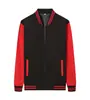 Chaqueta de Béisbol con Cuello Alto y Cremallera Estilo Americano de Otoño, Camiseta con Logo Estampado Personalizado, Uniforme de Equipo, Sudadera de Manga Larga, Camiseta Publicitaria, Ropa de Trabajo Hecha a Medida