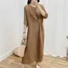 Vestido Talla Grande Shenzhen Nanyou Ropa de Mujer Cintura de Círculo Ajustado Viajero Ocio Joker Temperamento Miyake Más Vendido Falda Verano