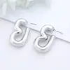 Pendientes de Temperamento de Moda Retro Ins Simples Transfronterizos Europeos y Americanos Personalidad Nicho Diseño Único Forma Irregular Pendientes para Mujer