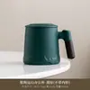 Taza de Cerámica de Lujo Ligero con Tapa, Separación de Té y Agua, Taza de Té para Oficina, Alto Valor Estético, Asa de Madera, Set en Caja de Regalo