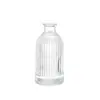 Frasco de Aromaterapia de Vidro com Padrão Vertical Romano Atacado 100ml Frasco Difusor de Vime Sem Fogo Fragrância de Hotel Frasco Vazio