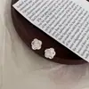 Pendientes de Flor de Camelia de Plata de Ley S925, Estilo Hada Suave de Verano, Flores Tridimensionales, Pendientes de Diseño de Nicho Exquisitos y de Moda