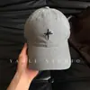 Gorra de Béisbol Bordada con Estrella de Cuatro Puntas Estilo Retro Americano para Mujer, Gorra con Visera Estilo Coreano para Cabezas Grandes, Gorra de Pico Estilo Calle para Adelgazar el Rostro para Hombre