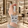 Colgante Llavero Bolso Gato Full Diamante Dibujos Animados Estilo Coreano Lindo Gato de Ojos Grandes Llavero Creativo para Coche