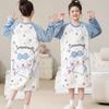 Pijamas de invierno para niños, camisón de franela súper lindo para niñas, de manga larga, forrado con vellón, estilo princesa grueso, vestido para estar en casa