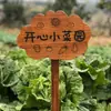 Estaca de Madera Maciza para Huerto Señal de Poste Zona de Plantación Escolar de Verduras Día del Árbol Placa Colgante de Adopción Impermeable Exterior Personalizable