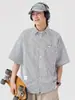 Camisa de Manga Corta Simple Estilo Japonés para Pareja Verano Nueva Camisa de Media Manga Estilo Callejero Estilo Universitario Versátil Casual Top Moderno