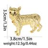 Insignia Metálica de Cachorro de Dibujos Animados Lindo Método Dou Cachorro de Pelo Dorado Broche Accesorios para Mochila de Estudiante Aleación Accesorios de Goteo de Aceite