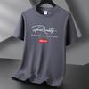 Camiseta de algodão pesada 220g de manga curta para verão masculina e feminina, manga meia-manga, estilo moderno casual, casaco de estudante, tamanho grande, camiseta básica, geração