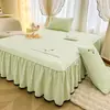 Falda de Cama Acolchada de Algodón de Soja Clase A Pieza Única 2025 Nuevo Protector de Colchón Simmons Cubierta de Cama Estilo Falda de Cama Juego de Tres Piezas