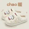 Pantuflas esponjosas para pareja bordadas con personaje de dibujos animados Lidani, nuevo estilo para mujer, otoño/invierno, pantuflas de algodón lindas para estudiantes, versión para hombre