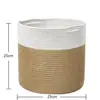 Cesta de Almacenamiento de Cuerda de Algodón para el Hogar a Prueba de Polvo Plegable Cesta para Ropa Sucia de Baño Cesta para Snacks Cesta de Almacenamiento para Macetas y Plantas Verdes Cesta de Orquestación