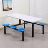 Estudiantes Escolares Acero Inoxidable Comedor Mesa y Silla Combinación con Respaldo 8 Sillas de Comedor para Personal mesa y silla para comida rápida unidas