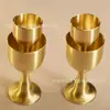Fabricantes de origen en Dongguan cáliz de latón CNC vidrio de cobre vino adornos decorativos vaso de vino dorado