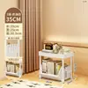 Estantería de Piso, Estante de Almacenamiento de Pie, Organizador de Libros Debajo del Escritorio con Ruedas, Carrito Móvil, Almacenamiento de Escritorio, Estantería Simple