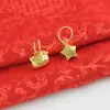 Pulseira de ouro areia pingente DIY latão banhado cor de ouro loja de ouro 24k com pingente de ouro falso outlet de fábrica