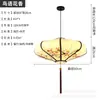 Lustre Pendente Disco Voador Tecido Lanterna Decorativa Lanterna Sala de Estar Sala de Jantar Estilo Chinês Móveis de Restaurante Pintados à Mão Chinês E27