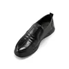 Zapatos Casuales de Cuero sin Cordones Goldberg de Cuero Genuino, Estilo Nuevo, Cómodos, Suaves, Transpirables, Entresuela Inyectada con Carbono, Zapatos de Hombre de Piel de Vaca Texturizada