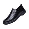 Zapatos de Cuero para Adultos Mayores, Estilo Británico, Transpirables para Todas las Estaciones, Suela Suave, Punta Redonda, Cómodos para Negocios, Zapatos Casuales de Cuero para Hombre