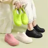 Botas de lluvia de moda transfronterizas para mujer con plantilla elevadora de altura, zapatos impermeables, terciopelo fijo, cálidos de invierno, zapatos para el agua, antideslizantes, zapatos de cocina