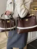 Bolso de Mano Retro de Ante de Nicho, Bolso Hobo de Gran Capacidad Estilo Coreano, Bolso Cruzado para el Trabajo de Mujer, Bolso de Cadena de Rombo