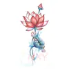 Pegatinas de Tatuaje Temporales de Flor Nueva de Colores para Brazo Transfronterizas, Rosa Roja Grande, Impermeables y a Prueba de Sudor, Pegatinas Temporales Desechables, Flores Realistas