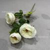 Nova flor de simulação 3 Austin 3 rosa casamento auditório decoração suave flor de seda vaso de flores comércio exterior