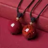 Colgantes de Cinabrio Natural al por Mayor para Hombres y Mujeres, Semillas de Acacia, Colgantes de Arena Dorada Púrpura, Collares de Pareja, Regalos Sencillos