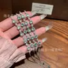 Pulseira de jadeíte azul atacado do fabricante com incrustação de prata s925, design moderno e versátil, popular no Xiaohongshu