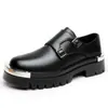 Zapatos de hombre, colección otoño 2026: negro, botas de trabajo estilo peluquero, botas Martin, zapatos metálicos de punta ancha, zapatos Derby de moda, estilo punk