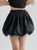 Estilo Doce Menina Popular Saia Fofa Parecendo Nuvens Saia Lâmpada para Mulheres 2025 Plissada com Efeito Emagrecedor Saia Evasê Botão