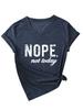 Verano Ebay Nueva Estación Independiente Casual Elegante Moda No Hoy Camiseta de Manga Corta con Cuello en V para Mujer