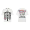 Saint Vintage Streetwear Americano Camiseta Holgada Vtg de Manga Corta para Hombre Camiseta Estampada Letra Retrato Camiseta Street