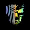 Pegatinas de calavera con la bandera estadounidense transfronteriza para coche, pegatinas reflectantes impermeables con rayas de calavera, pegatinas decorativas personalizadas.